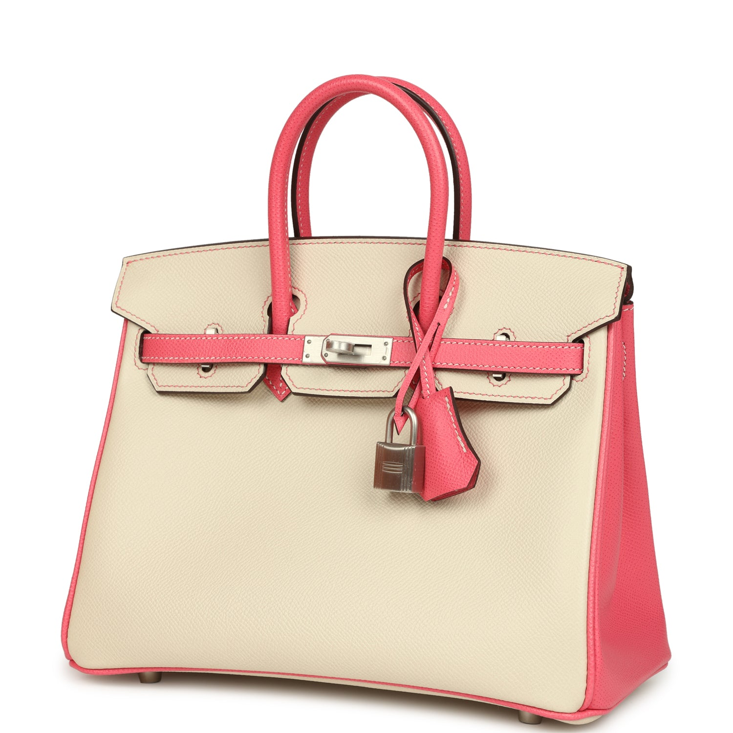 HERMèS SPECIAL ORDER (HSS) BIRKIN 25 CRAIE, ROSE AZALEE EPSOM BRUSHED PALLADIUM HARDWARE