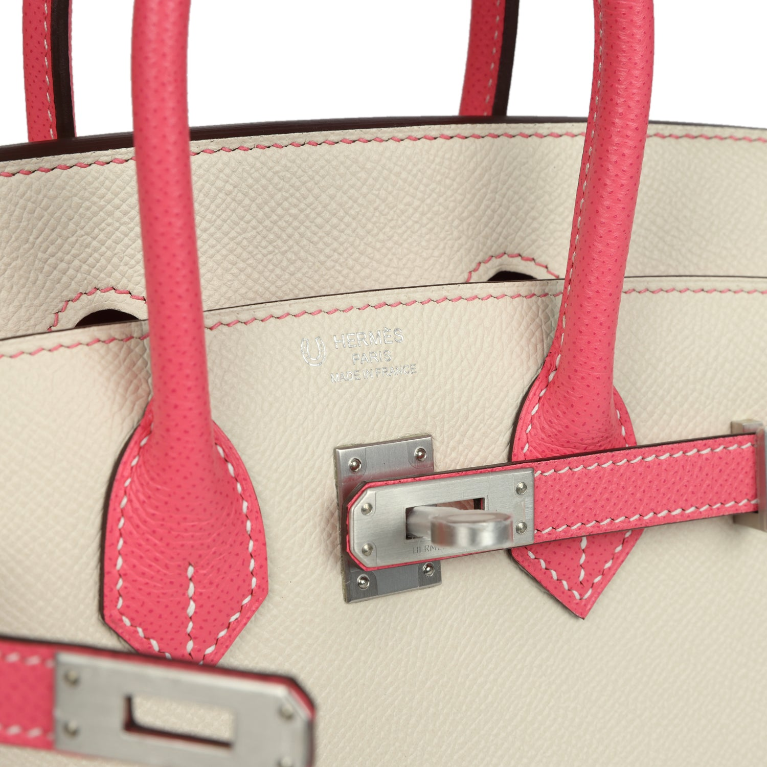 HERMèS SPECIAL ORDER (HSS) BIRKIN 25 CRAIE, ROSE AZALEE EPSOM BRUSHED PALLADIUM HARDWARE