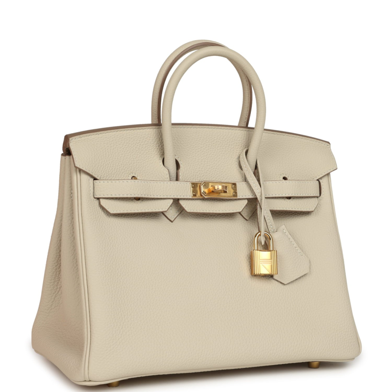 HERMèS BIRKIN 25 CRAIE TOGO GOLD HARDWARE