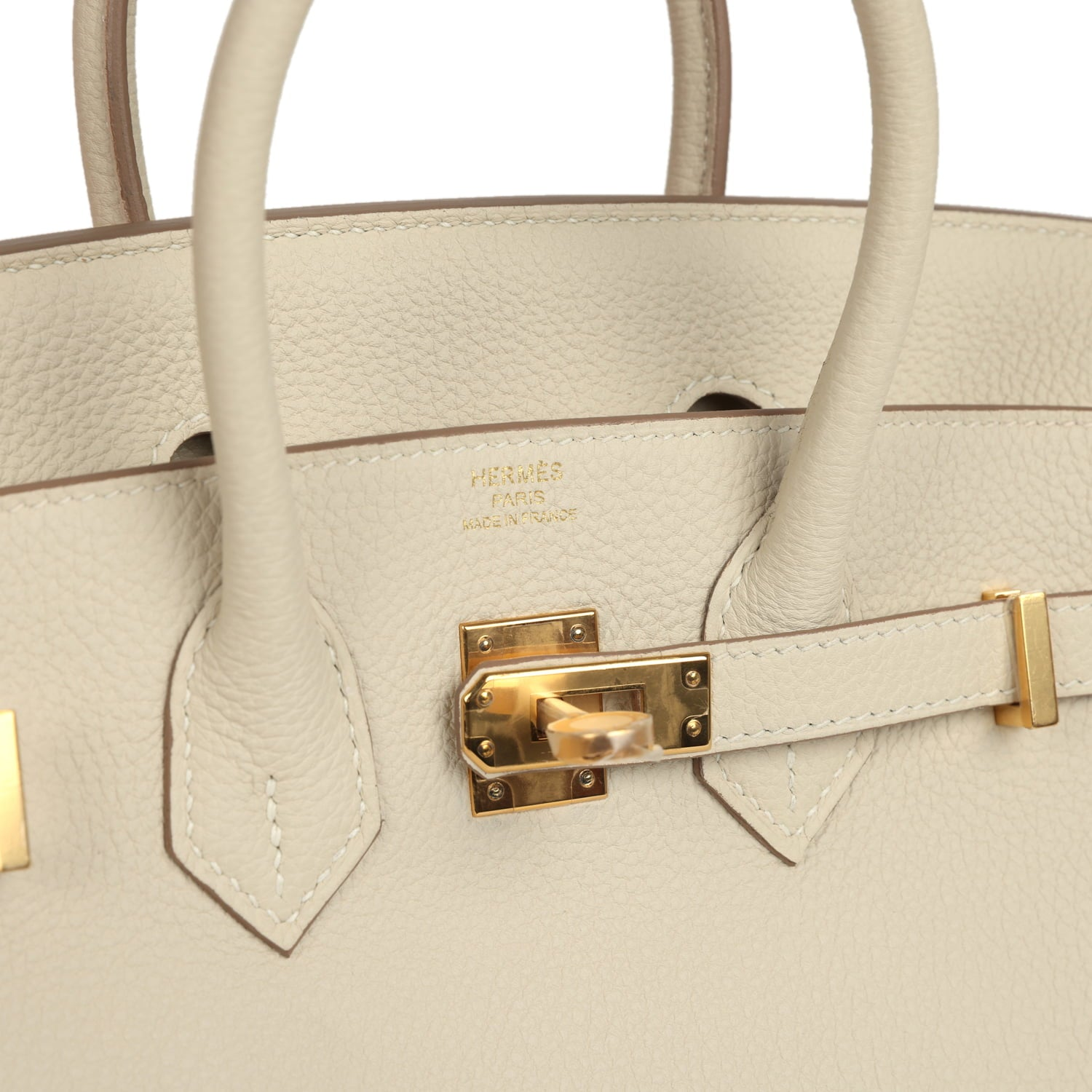 HERMèS BIRKIN 25 CRAIE TOGO GOLD HARDWARE