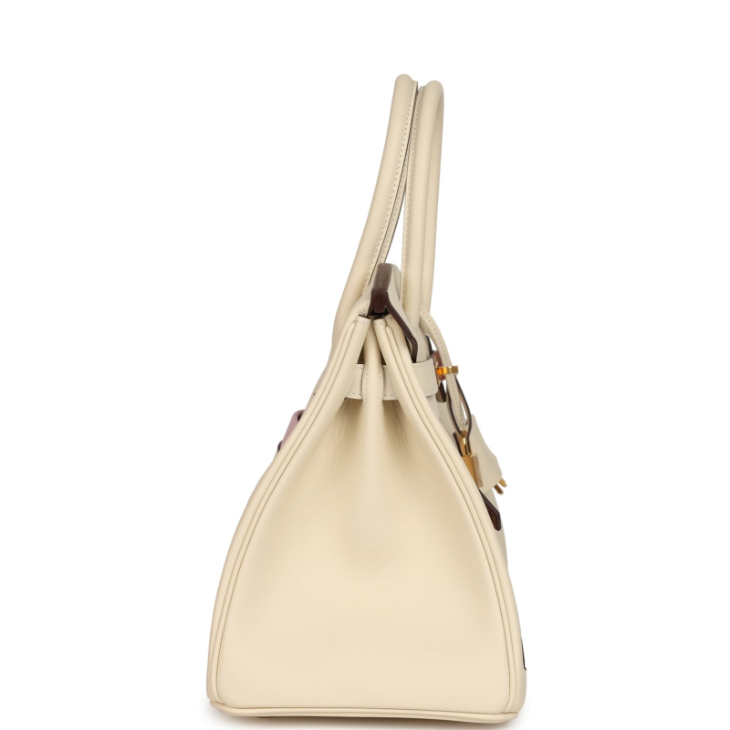 HERMèS COLORMATIC BIRKIN 30 NATA, LIME, CHAI, CUIVRE AND BLEU BRUME SWIFT GOLD HARDWARE