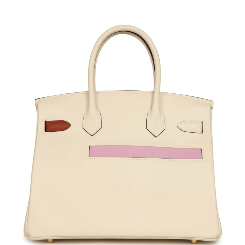 HERMèS COLORMATIC BIRKIN 30 NATA, LIME, CHAI, CUIVRE AND BLEU BRUME SWIFT GOLD HARDWARE