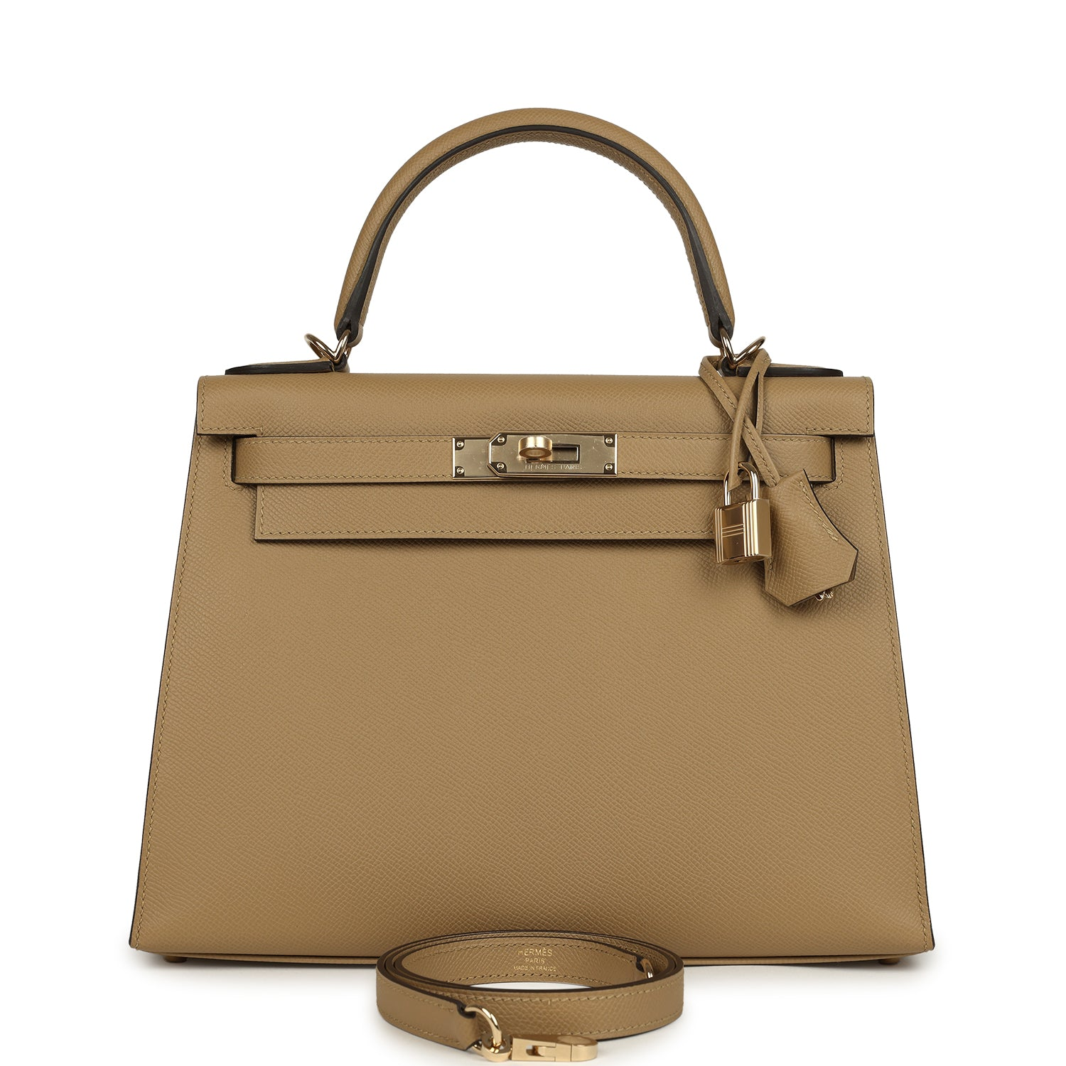 HERMèS KELLY SELLIER 28 POUSSIERE EPSOM PERMABRASS HARDWARE