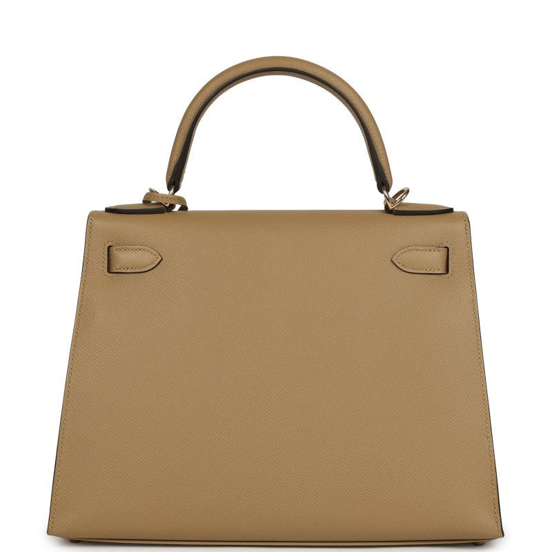 HERMèS KELLY SELLIER 28 POUSSIERE EPSOM PERMABRASS HARDWARE