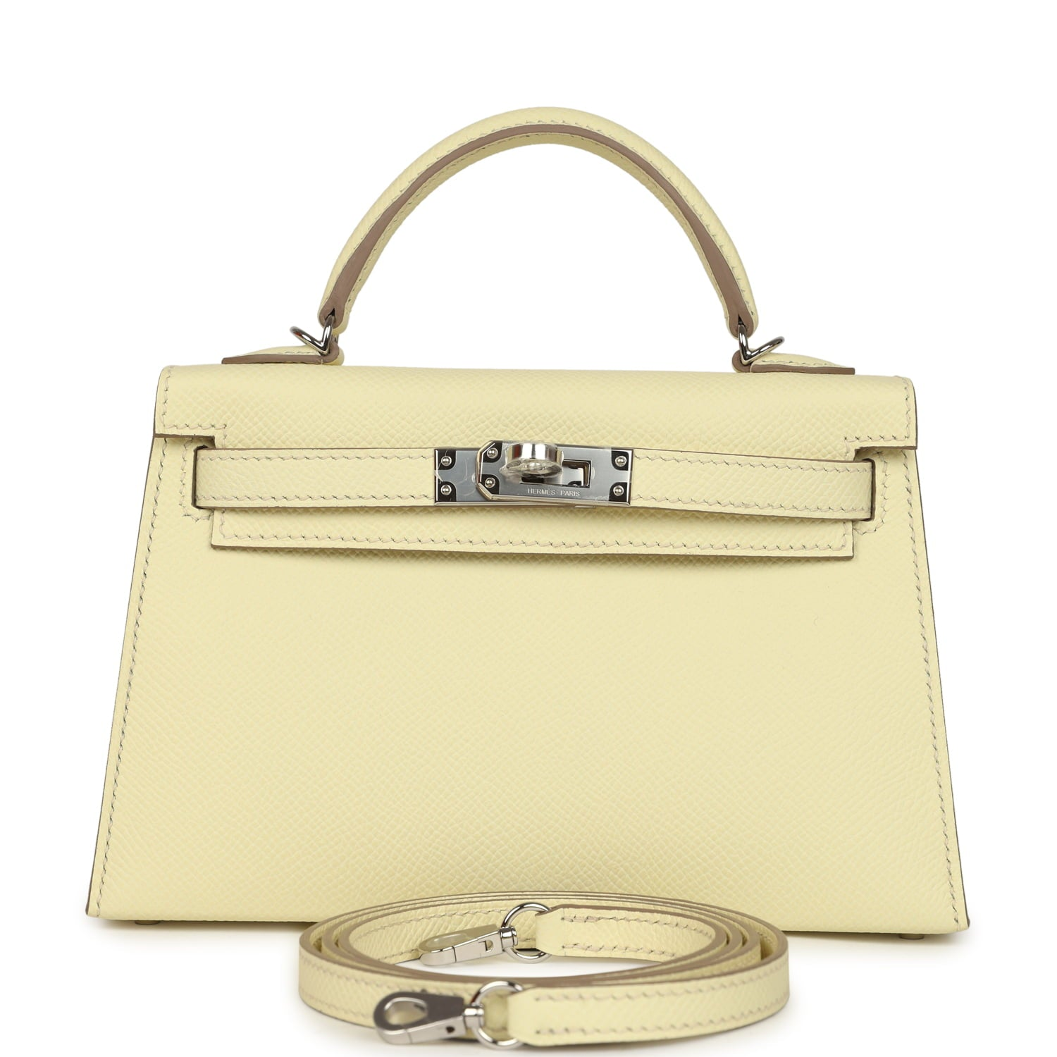 HERMèS KELLY SELLIER 20 JAUNE MILTON EPSOM PALLADIUM HARDWARE
