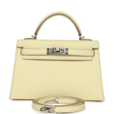 HERMèS KELLY SELLIER 20 JAUNE MILTON EPSOM PALLADIUM HARDWARE