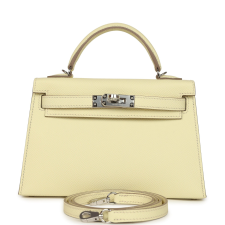 HERMèS KELLY SELLIER 20 JAUNE MILTON EPSOM PALLADIUM HARDWARE