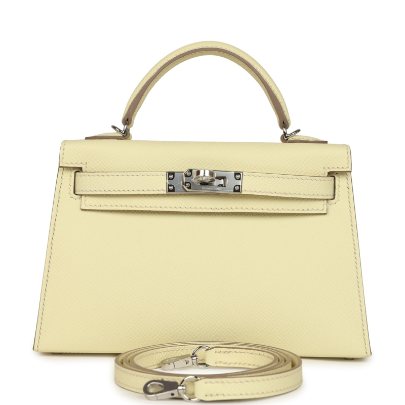 HERMèS KELLY SELLIER 20 JAUNE MILTON EPSOM PALLADIUM HARDWARE