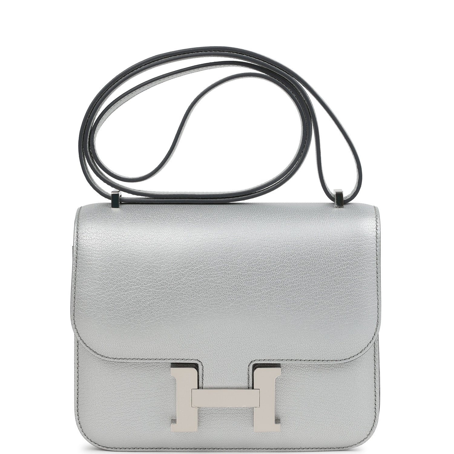 HERMèS CONSTANCE 18 ARGENT CHEVRE CHAMKILIGHT PALLADIUM HARDWARE