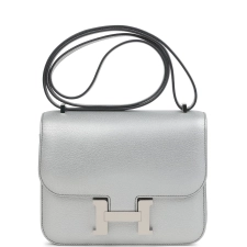 HERMèS CONSTANCE 18 ARGENT CHEVRE CHAMKILIGHT PALLADIUM HARDWARE