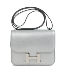 HERMèS CONSTANCE 18 ARGENT CHEVRE CHAMKILIGHT PALLADIUM HARDWARE