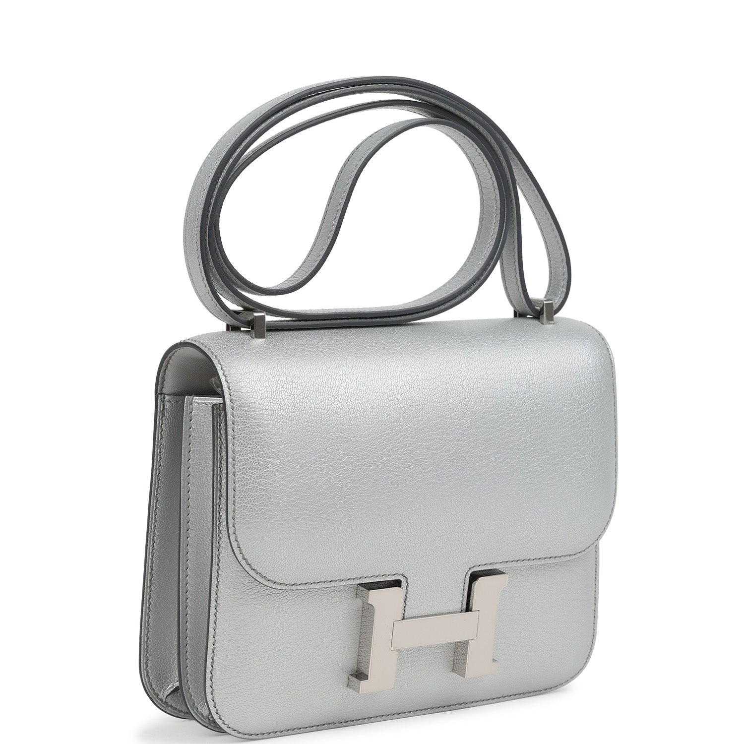 HERMèS CONSTANCE 18 ARGENT CHEVRE CHAMKILIGHT PALLADIUM HARDWARE
