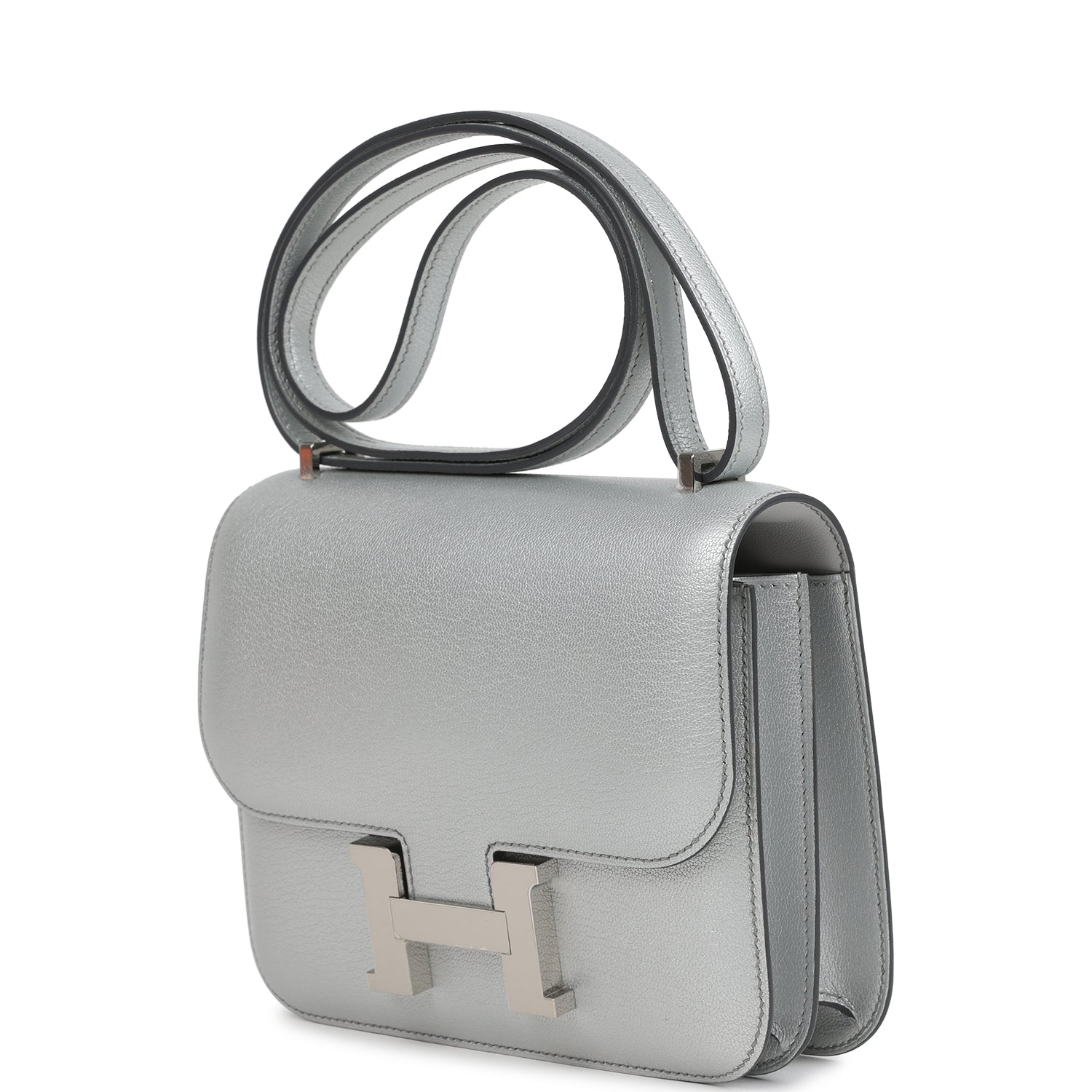 HERMèS CONSTANCE 18 ARGENT CHEVRE CHAMKILIGHT PALLADIUM HARDWARE