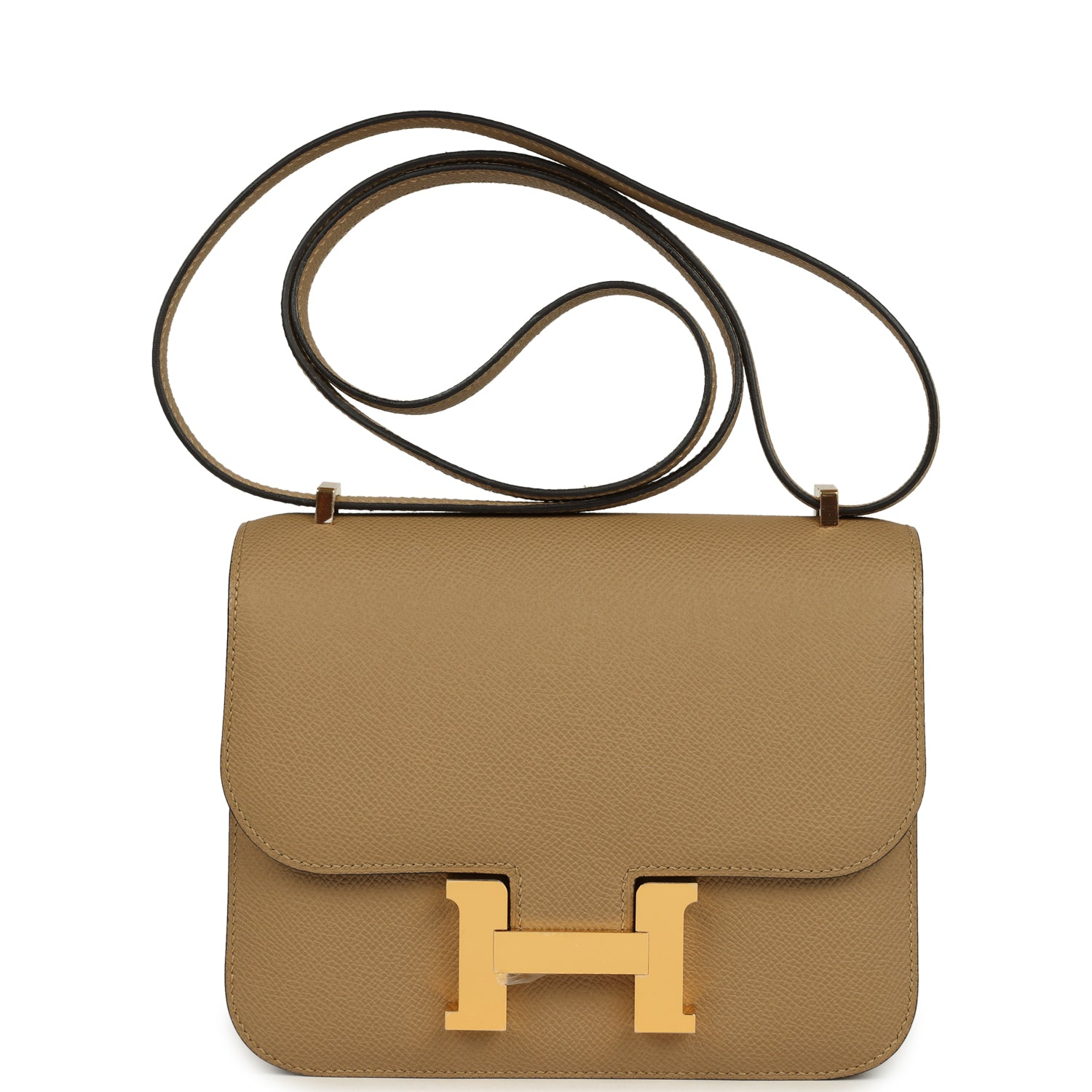 HERMèS CONSTANCE 18 POUSSIERE EPSOM GOLD HARDWARE