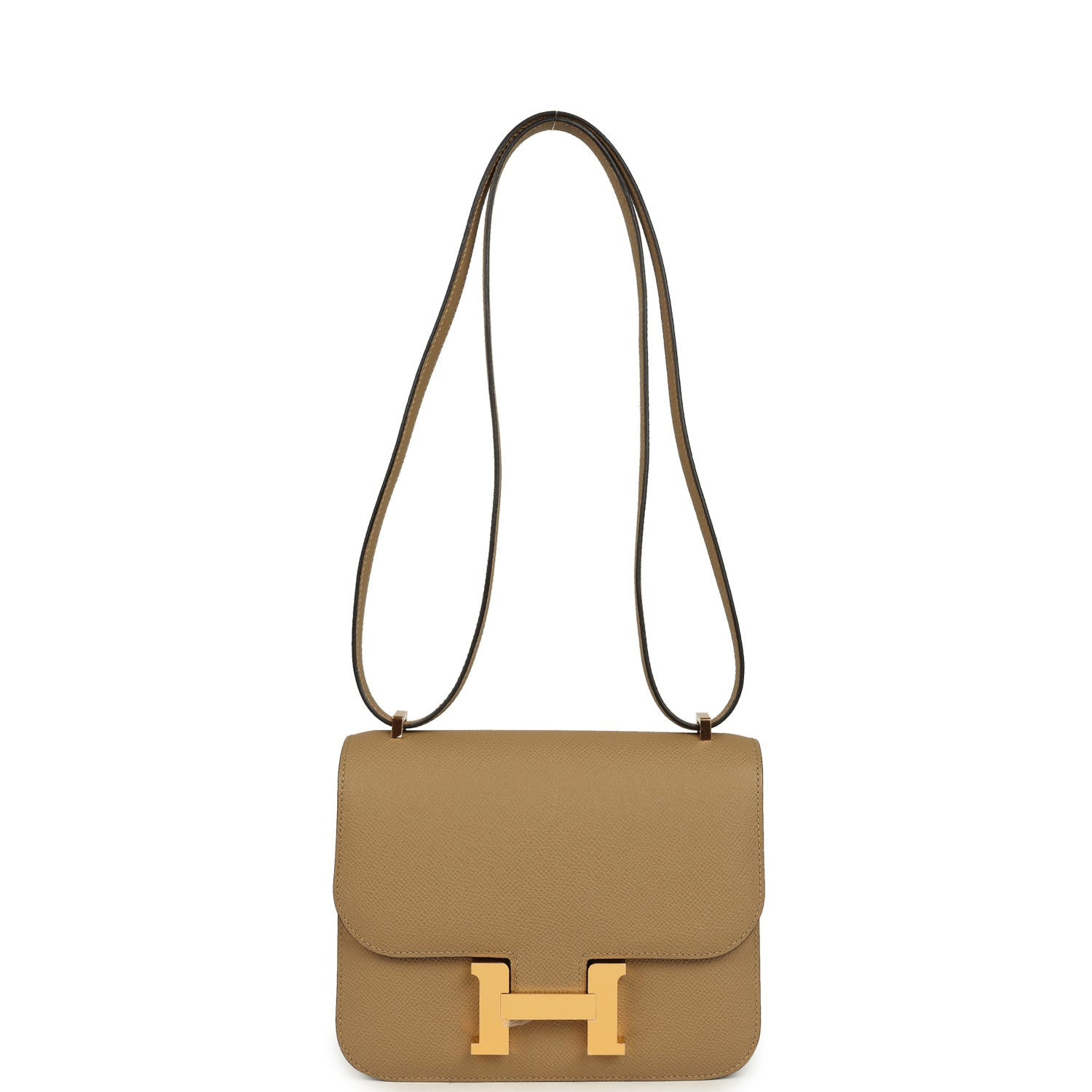 HERMèS CONSTANCE 18 POUSSIERE EPSOM GOLD HARDWARE