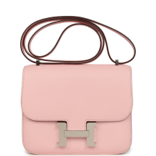 HERMèS CONSTANCE 18 ROSE SAKURA CHEVRE MYSORE PALLADIUM HARDWARE