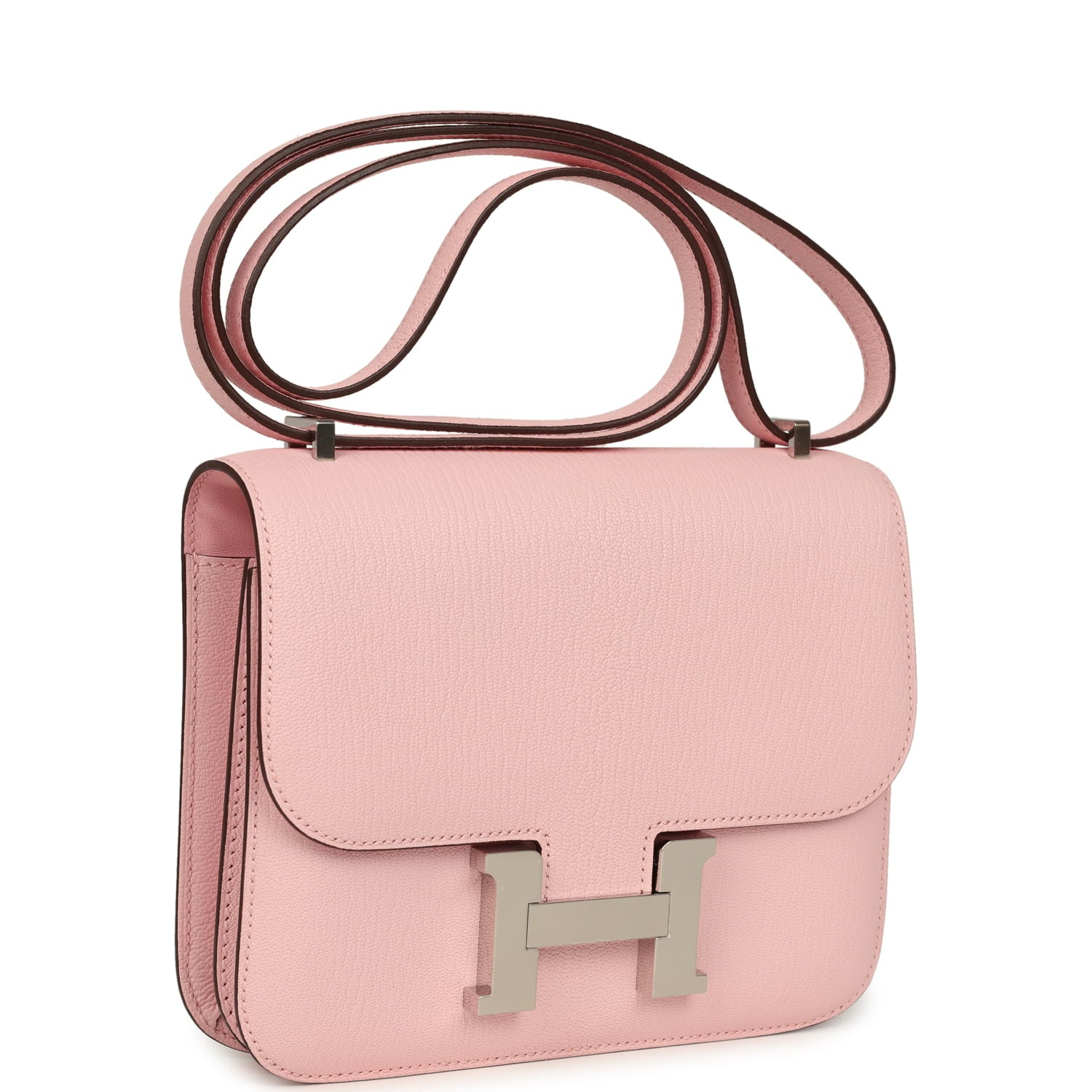 HERMèS CONSTANCE 18 ROSE SAKURA CHEVRE MYSORE PALLADIUM HARDWARE