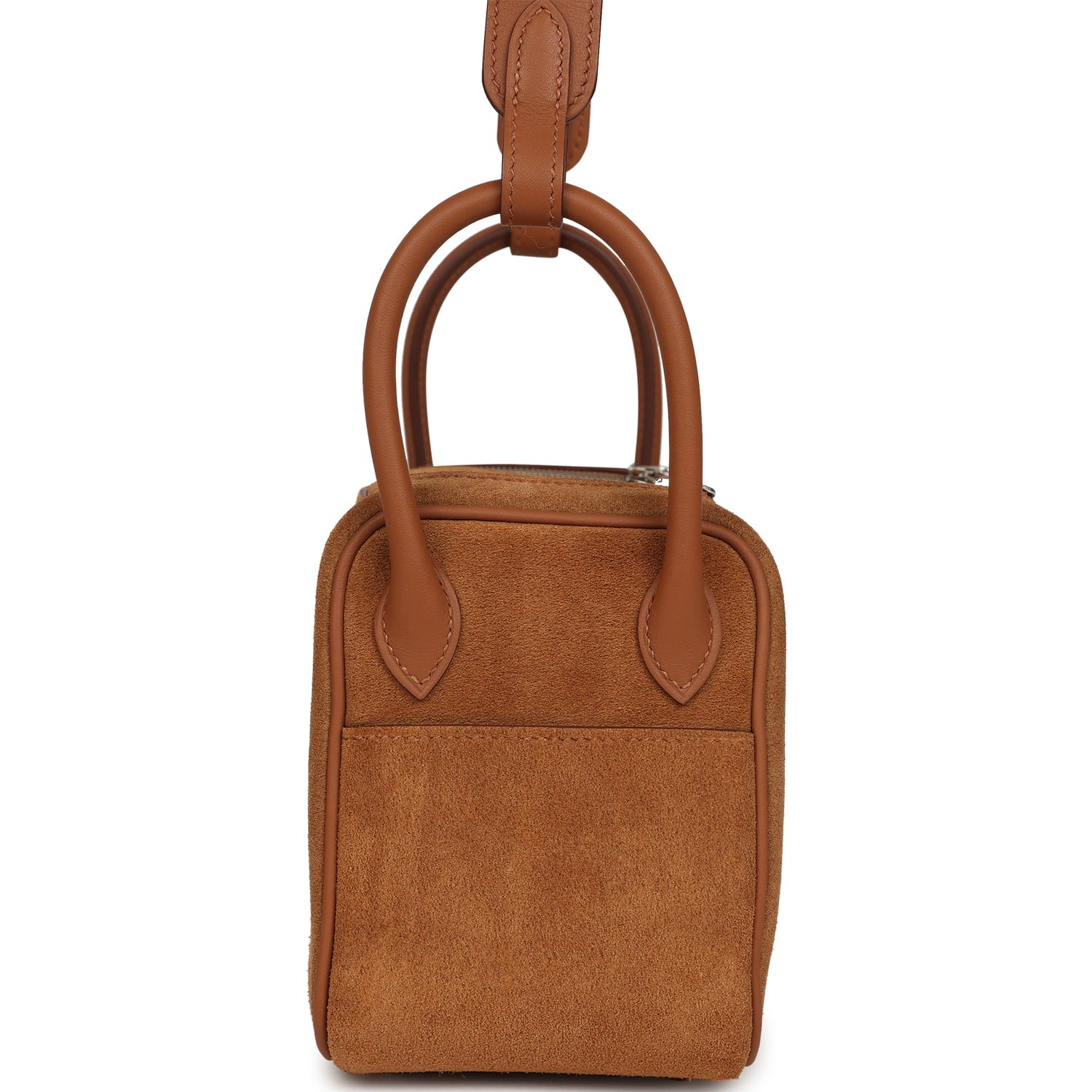 HERMèS MINI LINDY II CHAMOIS GRIZZLY GOLD SWIFT PALLADIUM HARDWARE