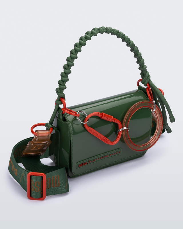 MELISSA + ALEXANDRE PAVAO OLGA BAG  DARK GREEN