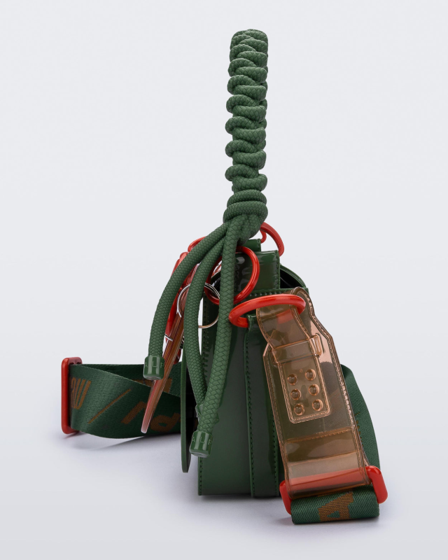 MELISSA + ALEXANDRE PAVAO OLGA BAG  DARK GREEN