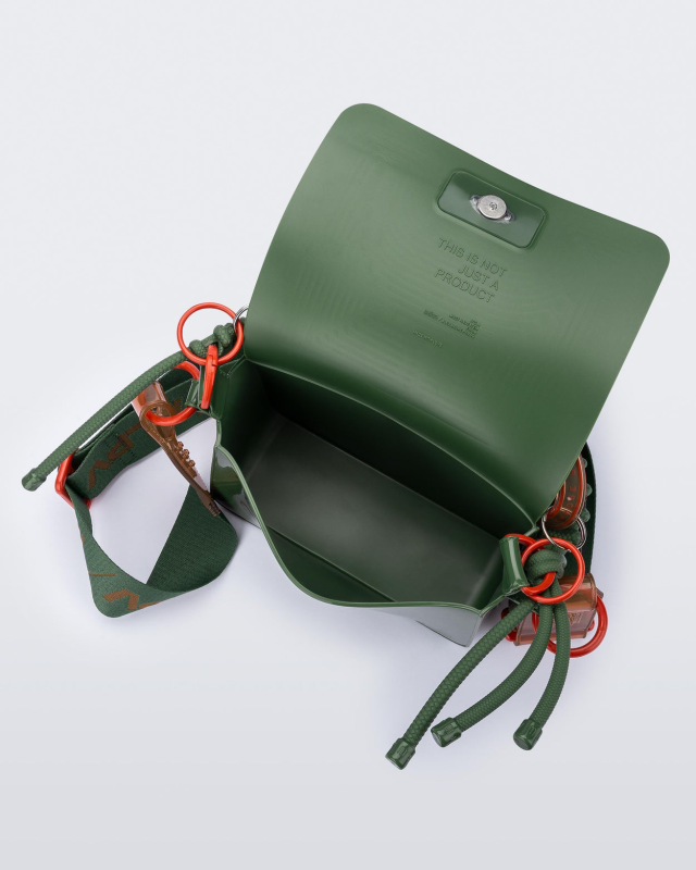 MELISSA + ALEXANDRE PAVAO OLGA BAG  DARK GREEN