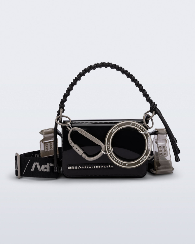 MELISSA + ALEXANDRE PAVAO OLGA BAG BLACK