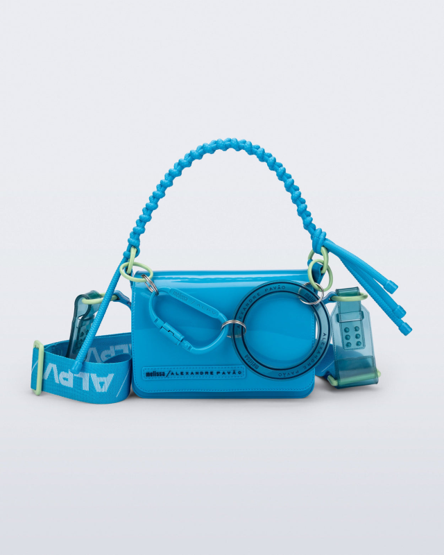 MELISSA + ALEXANDRE PAVAO OLGA BAG  BLUE