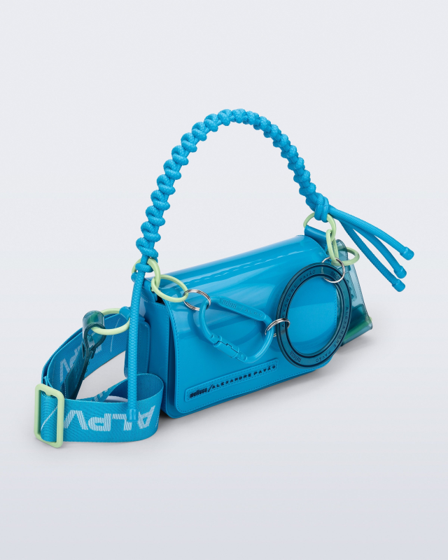 MELISSA + ALEXANDRE PAVAO OLGA BAG  BLUE