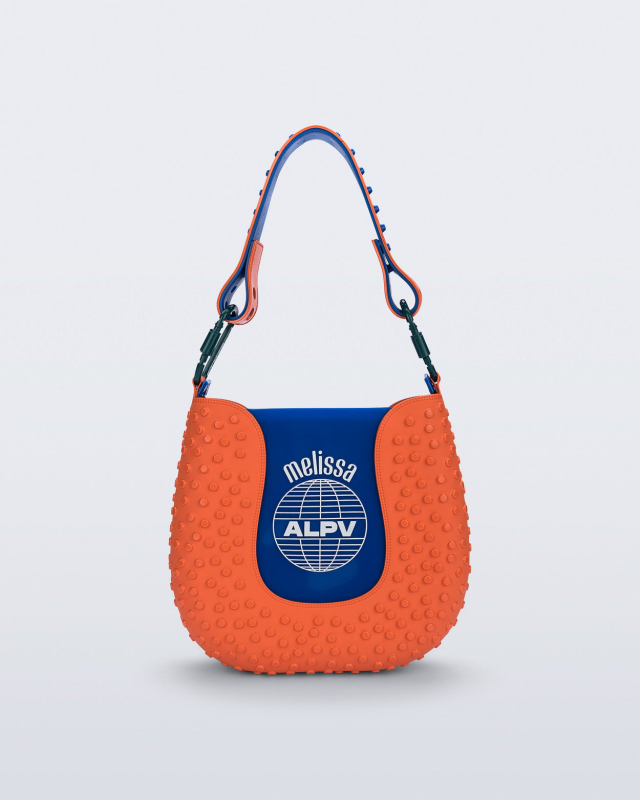 MELISSA + ALEXANDRE PAVAO NINA BAG  ORANGE/BLUE