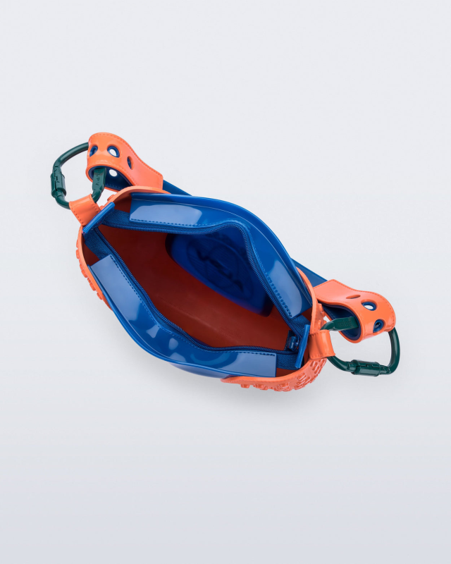 MELISSA + ALEXANDRE PAVAO NINA BAG  ORANGE/BLUE