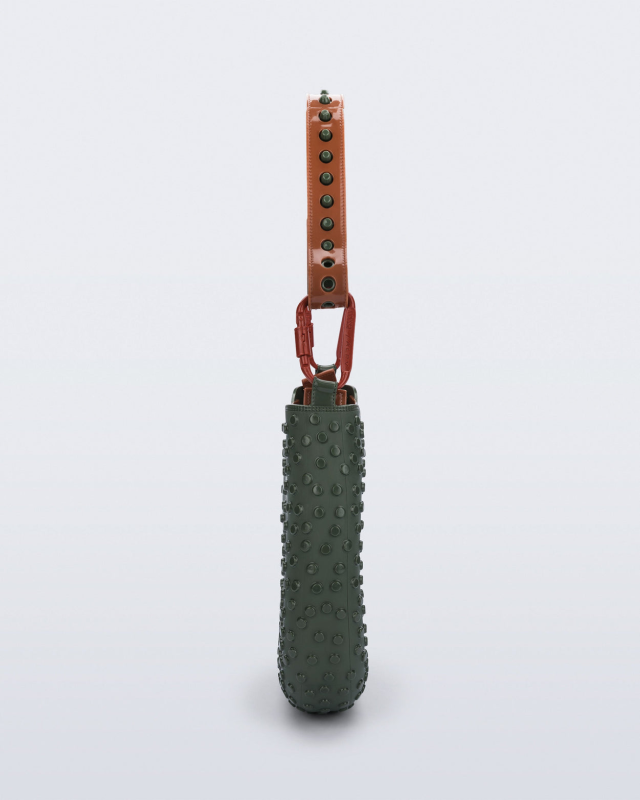 MELISSA + ALEXANDRE PAVAO NINA BAG  GREEN/BROWN