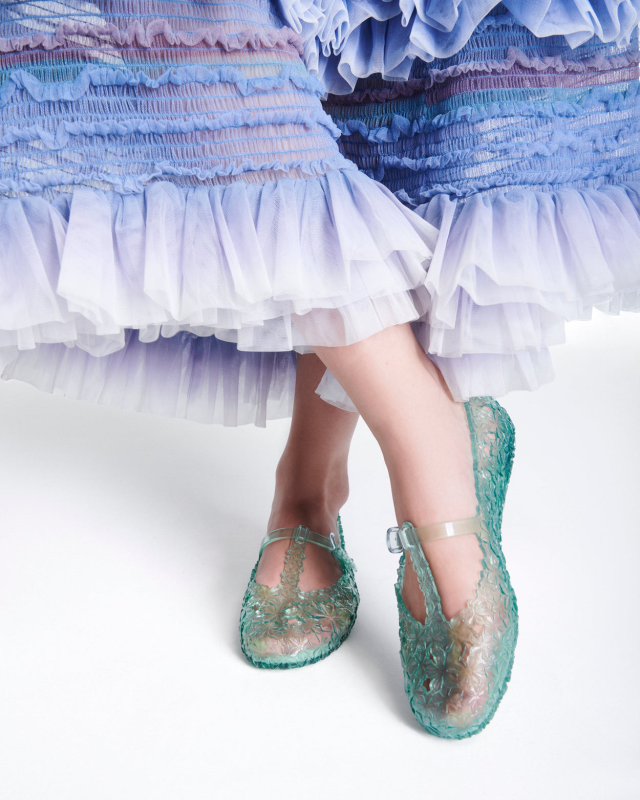 MELISSA + SUSAN FANG DAPHNIS BALLERINA  TRANSPARENT GREEN