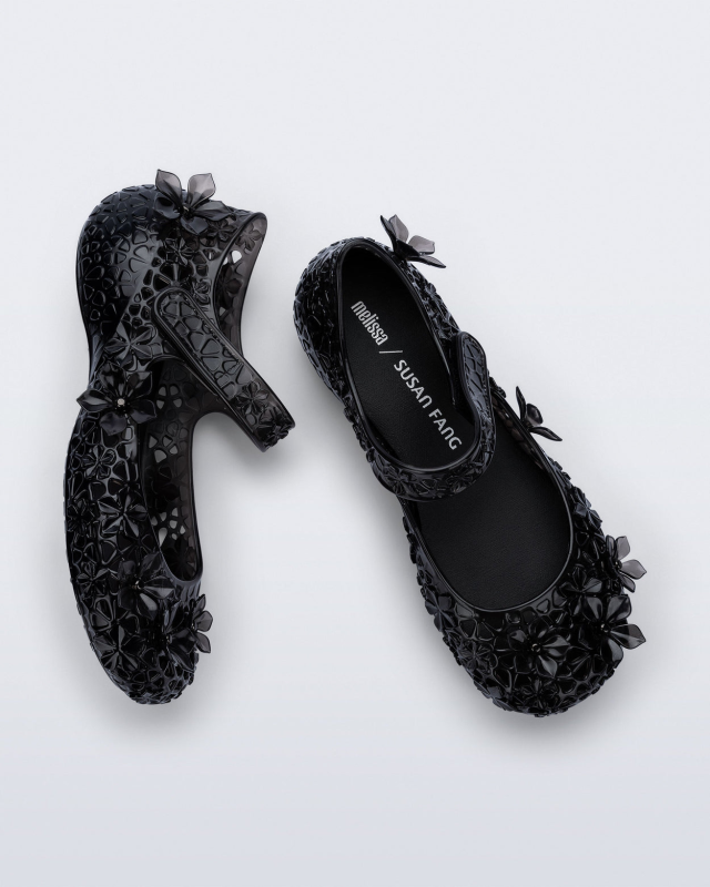 MELISSA + SUSAN FANG LUNA BLOOM  CLEAR BLACK
