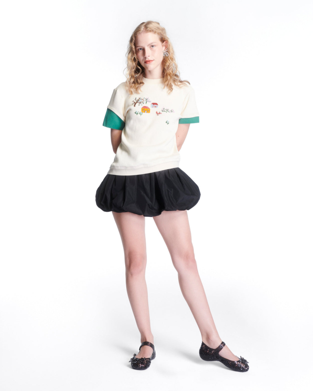 MELISSA + SUSAN FANG LUNA BLOOM  CLEAR BLACK