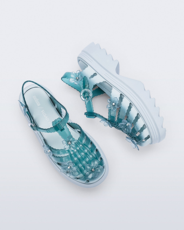 MELISSA + SUSAN FANG POSSESSION PLATFORM SAKURA  TRANSPARENT GREEN