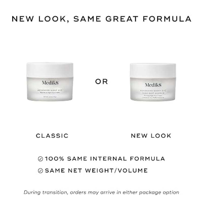 MEDIK8 ADVANCED NIGHT EYE CREAM WITH PEPTIDES CAFFEINE - ANTI-WRINKLE, PUFFINESS DARK CIRCLES - 0.5