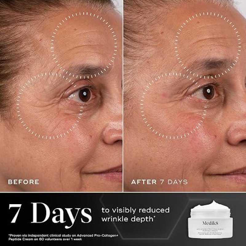 MEDIK8 ADVANCED PRO-COLLAGEN PEPTIDE ANTI-WRINKLE MOISTURIZER 1.6OZ FOR SKIN LONGEVITY