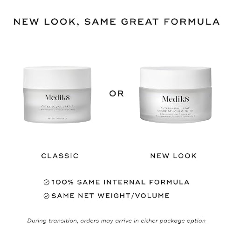 MEDIK8 C-TETRA VITAMIN C DAY CREAM - HYDRATING, ANTI-AGING FACE MOISTURIZER 1.7 OZ