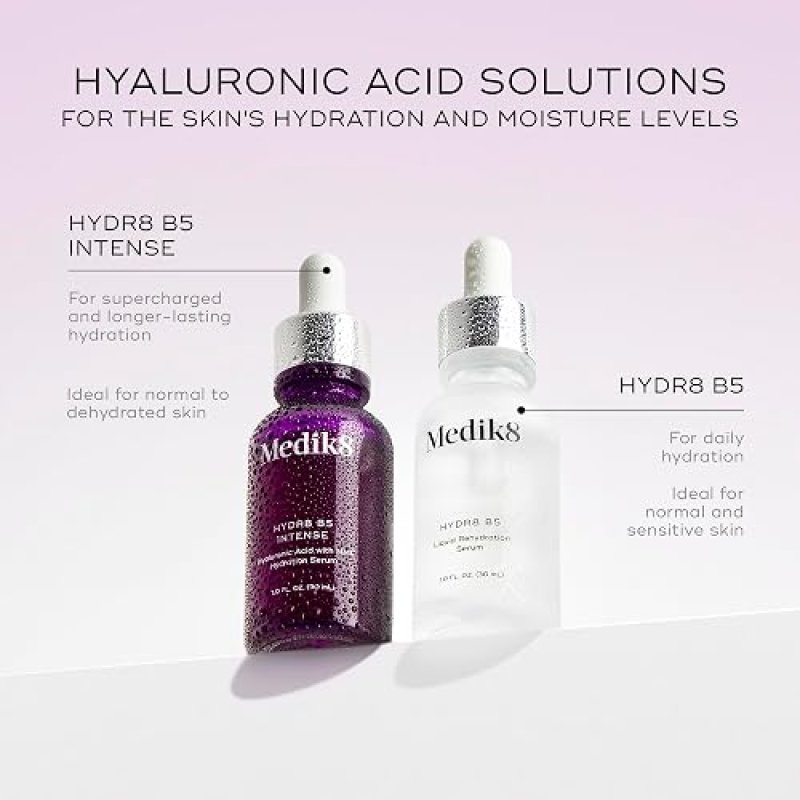 MEDIK8 HYDR8 B5 INTENSE HYALURONIC ACID SERUM MOISTURIZING, ANTI-AGING, VEGAN FACE SERUM 1OZ