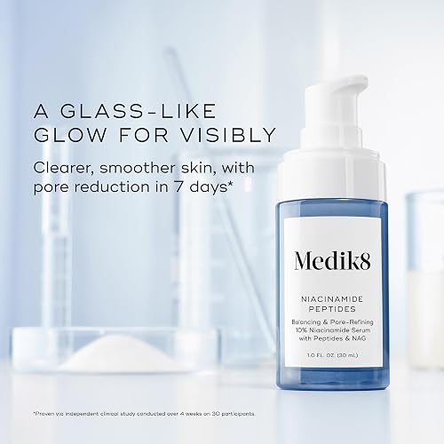 MEDIK8 NIACINAMIDE PEPTIDES SERUM FOR FACE CLEAR SKIN, SMOOTH TEXTURE, REDUCE PORES 1 OZ