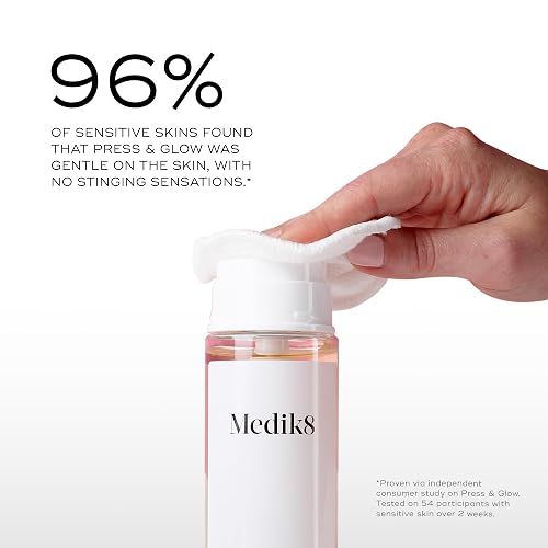 MEDIK8 PRESS GLOW PHA DAILY EXFOLIATING TONER 6.7 OZ WITH PRICKLY PEAR EXTRACT, ALCOHOL-FREE