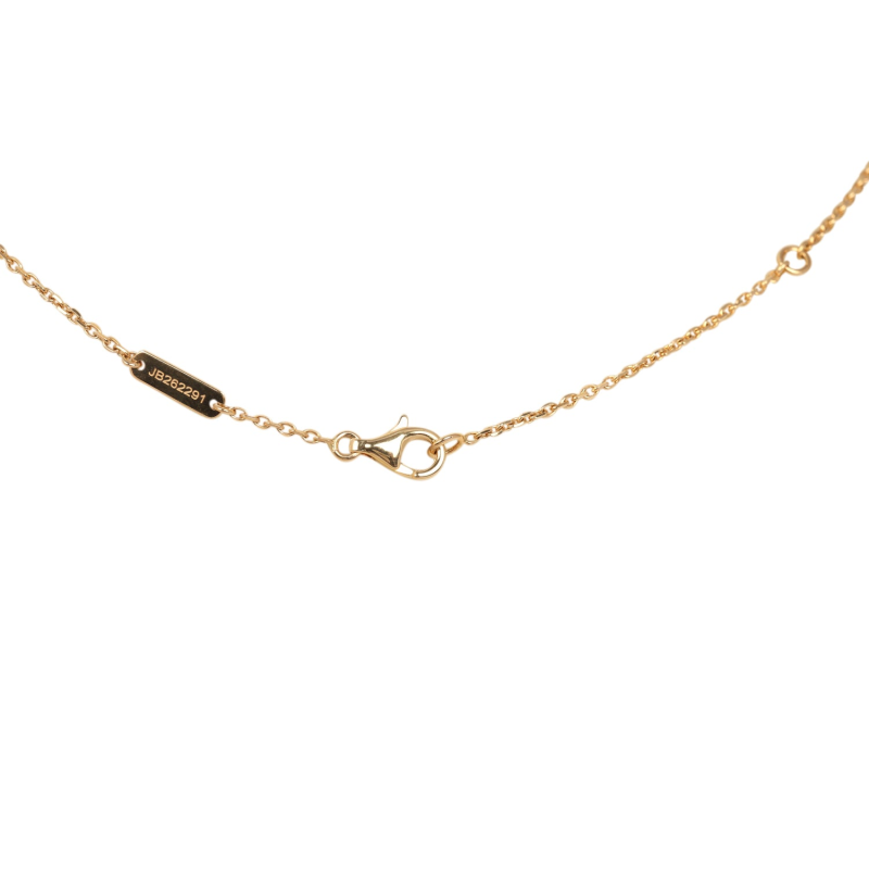 VAN CLEEF & ARPELS VINTAGE ALHAMBRA MOTIF PENDANT NECKLACE TURQUOISE 18K YELLOW GOLD