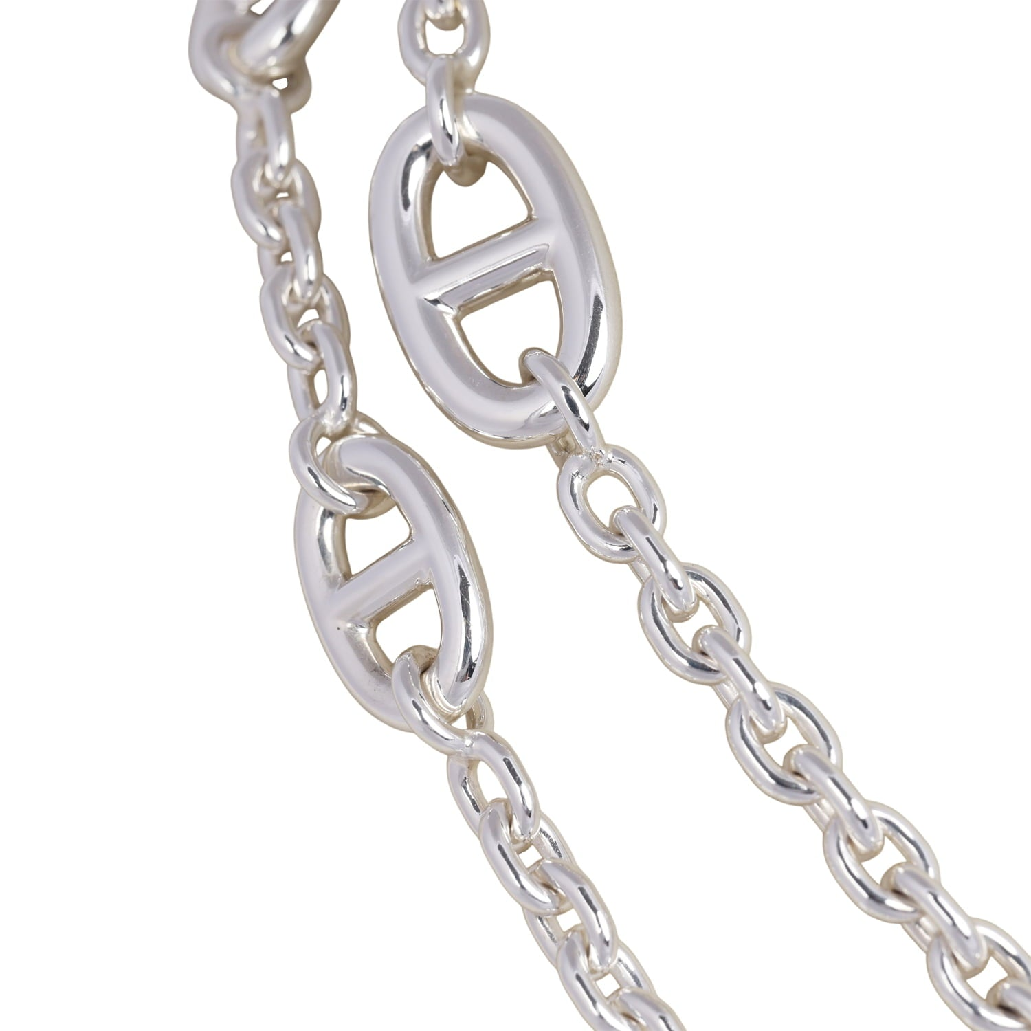 HERMèS FARANDOLE ROPE NECKLACE 80CM STERLING SILVER HARDWARE