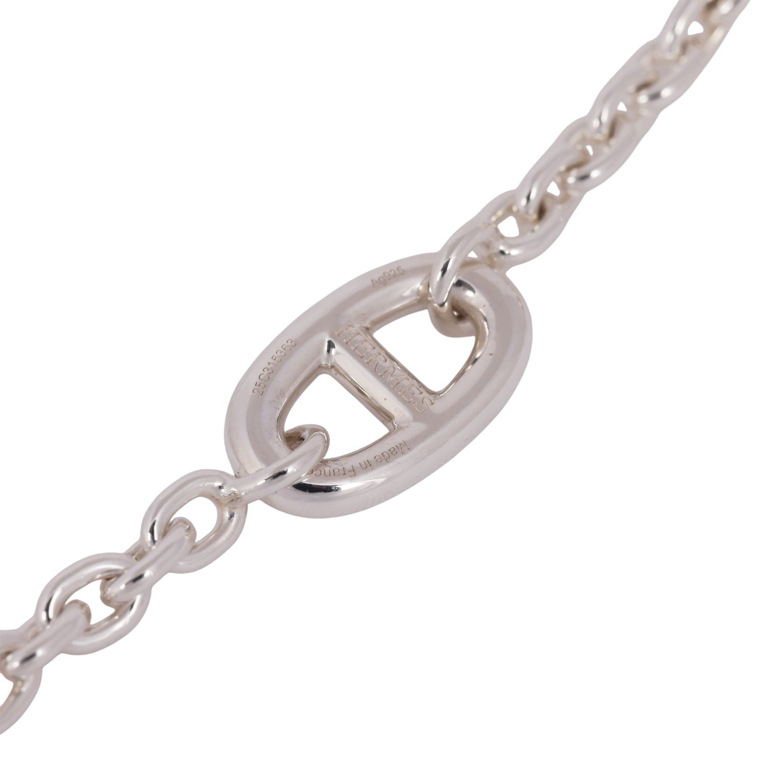 HERMèS FARANDOLE ROPE NECKLACE 80CM STERLING SILVER HARDWARE