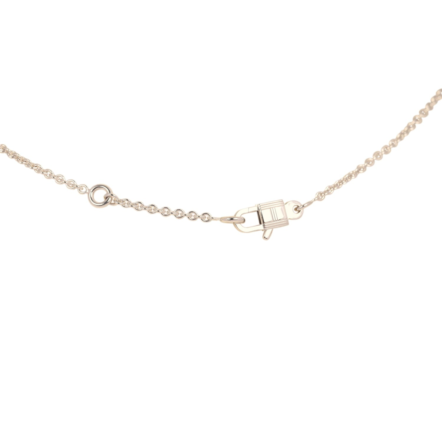 HERMèS AMULETTES CONSTANCE PENDANT NECKLACE DIAMONDS 18K WHITE GOLD