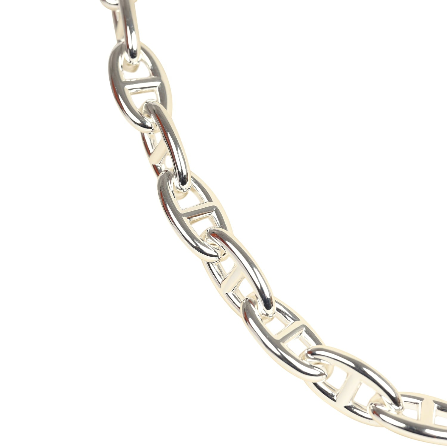 HERMèS CHAINE D'ANCRE NECKLACE GM 31 LINK STERLING SILVER