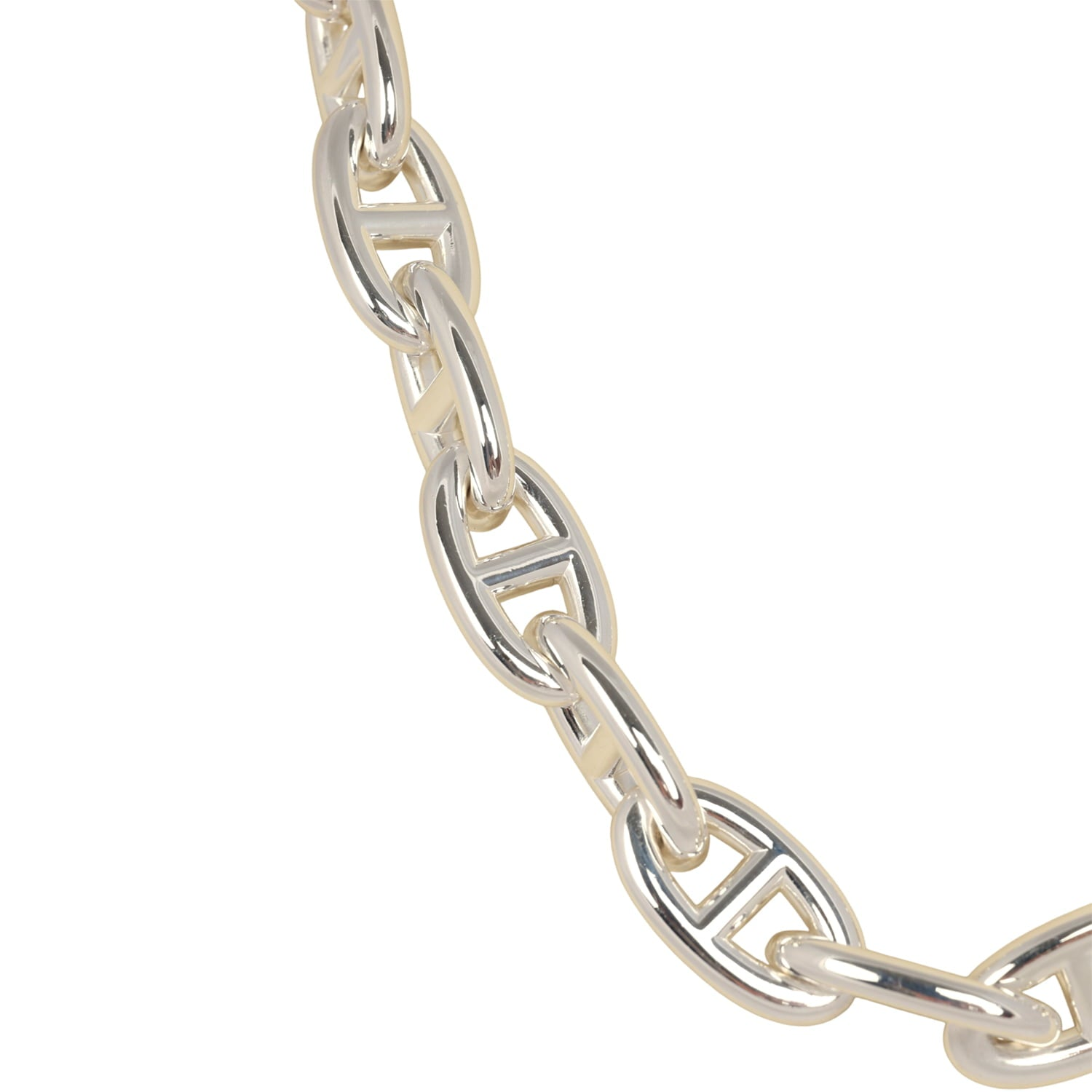 HERMèS CHAINE D'ANCRE NECKLACE GM 31 LINK STERLING SILVER