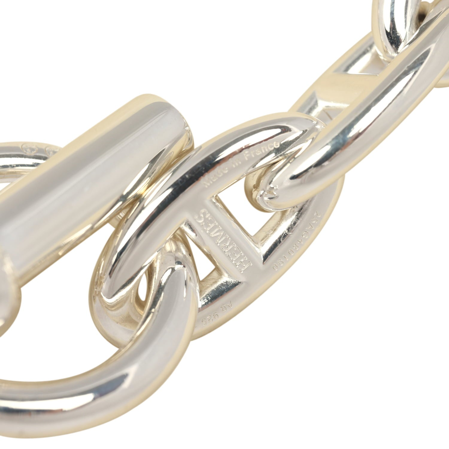 HERMèS CHAINE D'ANCRE NECKLACE GM 31 LINK STERLING SILVER