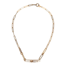 HERMèS SMALL KELLY CHAINE CHOKER NECKLACE DIAMONDS 18K YELLOW GOLD