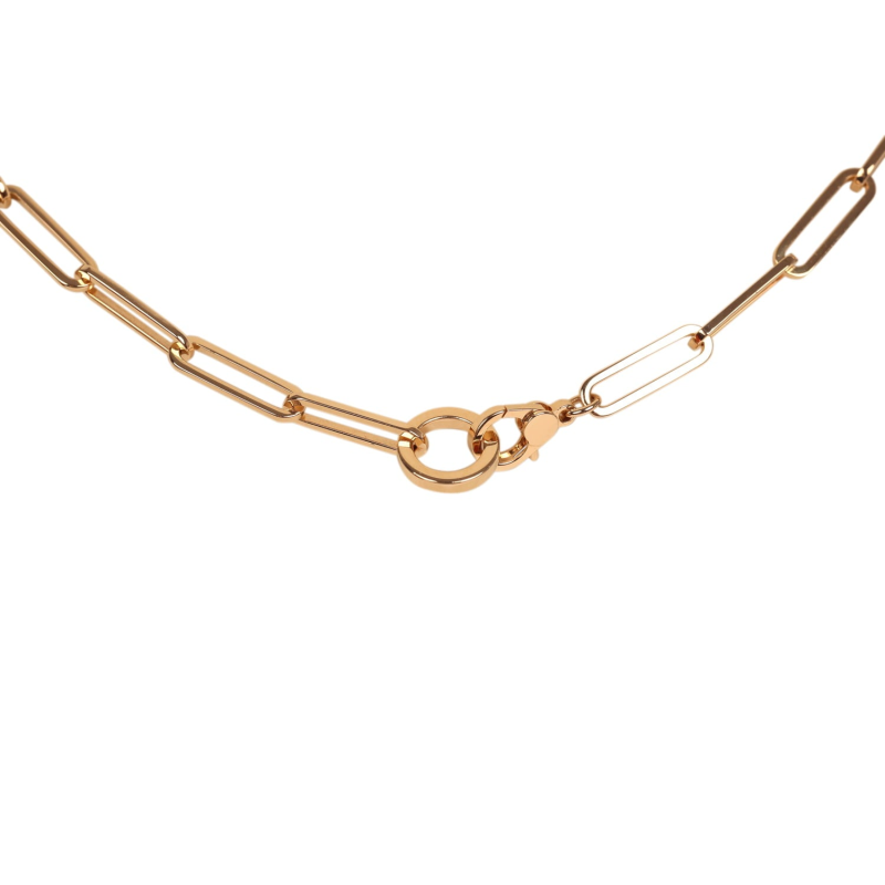 HERMèS SMALL KELLY CHAINE CHOKER NECKLACE DIAMONDS 18K YELLOW GOLD